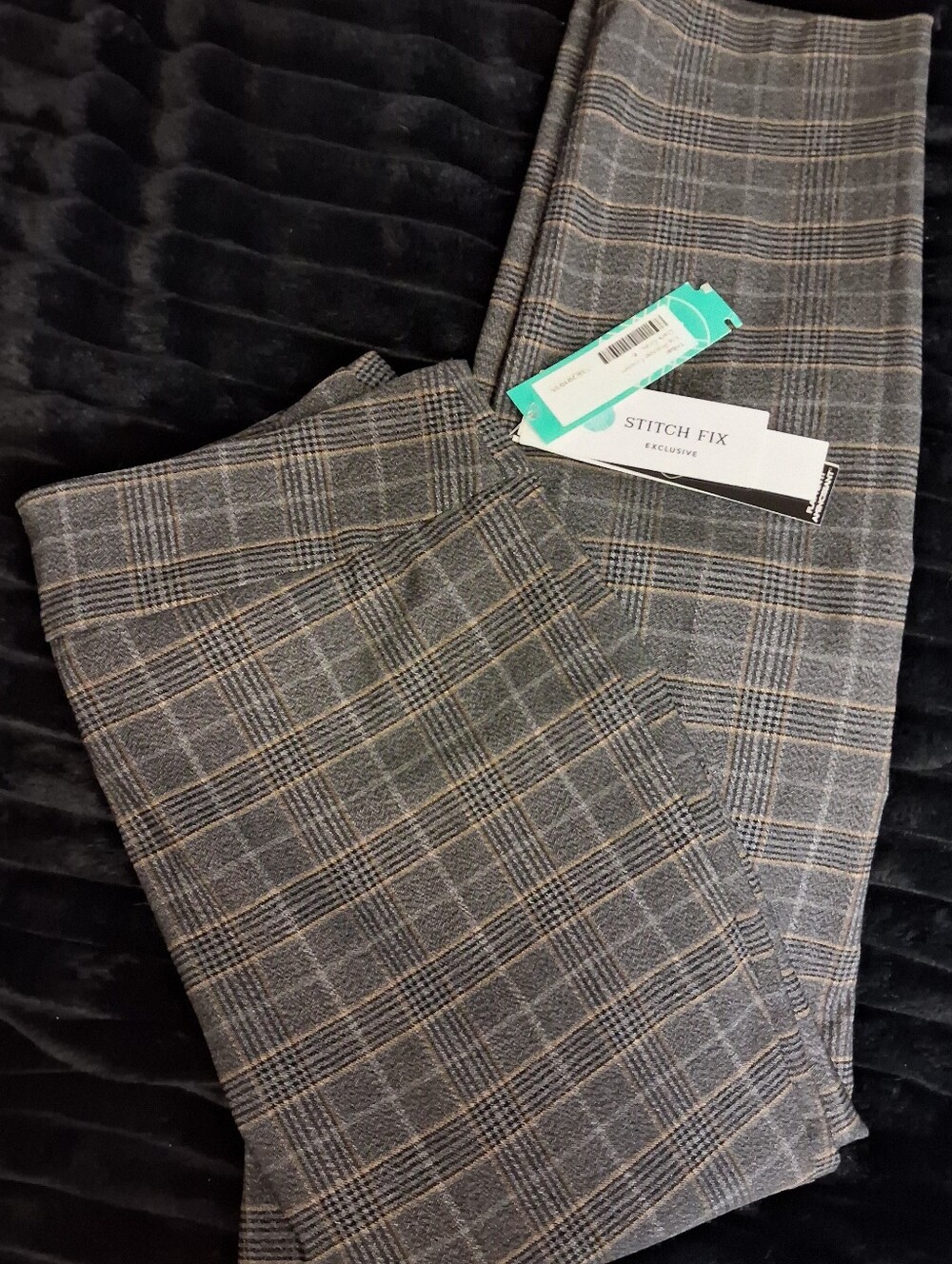 Tribal Gray Plaid Dress Pants